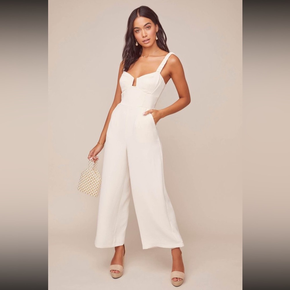 ASTR Versailles Jumpsuit in Vanilla